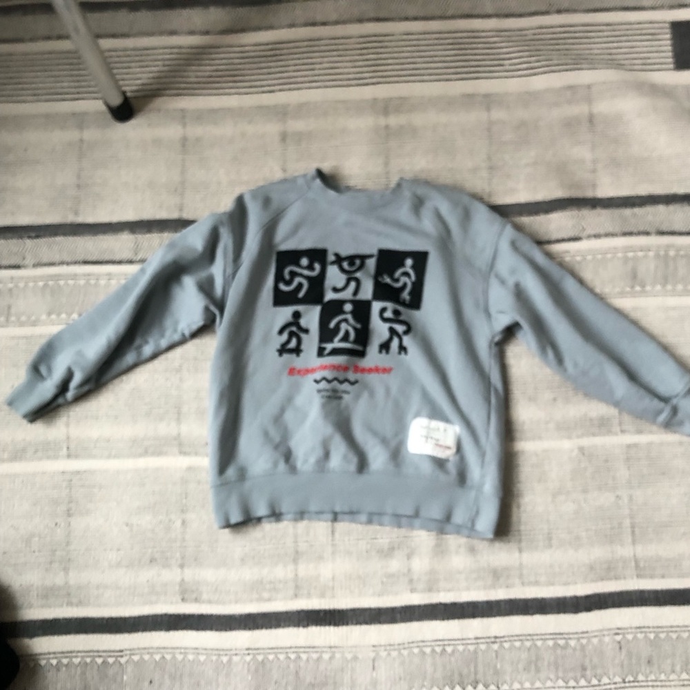Zara Blue Graphic Kids Sweatshirt
